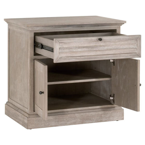 Essentials For Living Eden 1-Drawer 2-Door Nightstand ~  Natural Oak Acacia