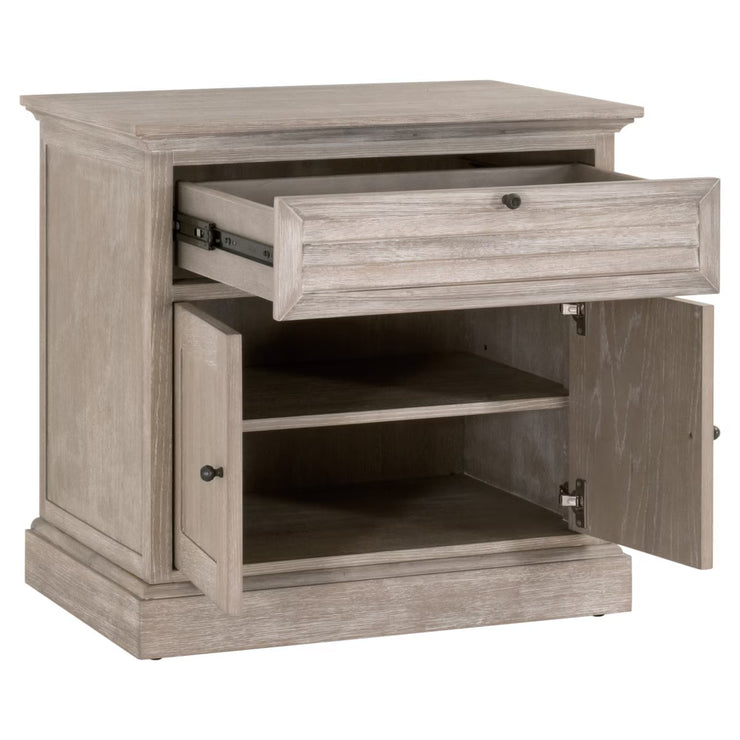 Essentials For Living Eden 1-Drawer 2-Door Nightstand ~  Natural Oak Acacia