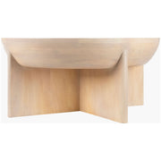 Surya Amari Modern Ivory Natural Mango Wood Round Coffee Table