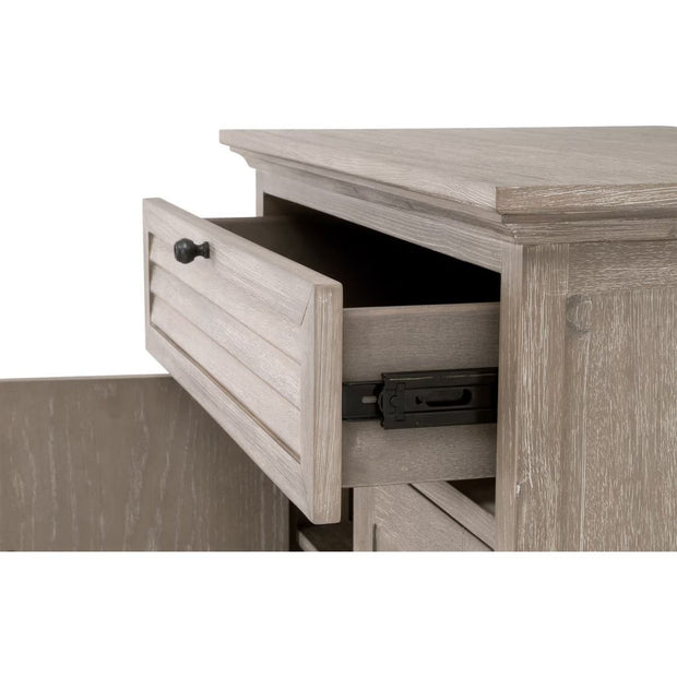 Essentials For Living Eden 1-Drawer 2-Door Nightstand ~  Natural Oak Acacia