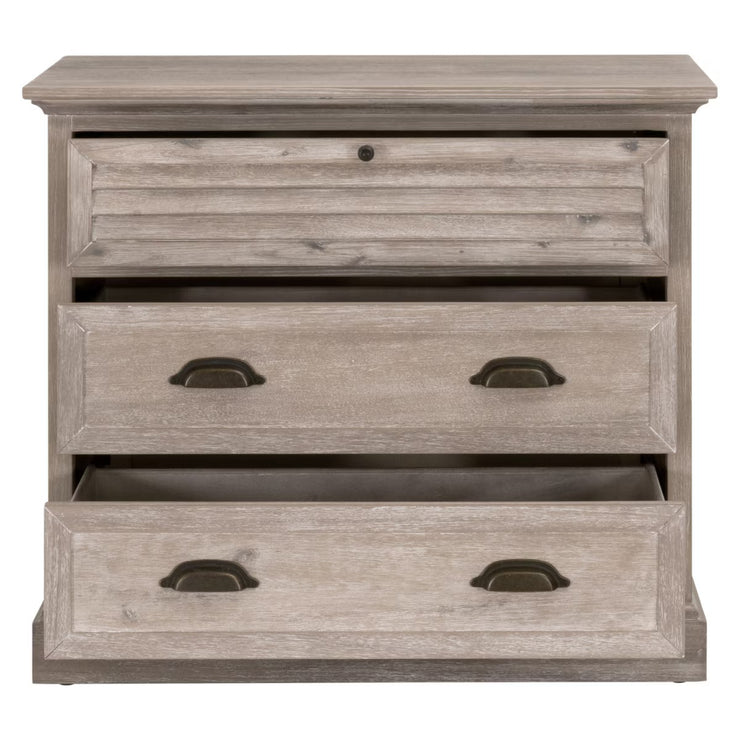 Essentials For Living Eden 3-Drawer Nightstand ~ Natural Gray Acacia