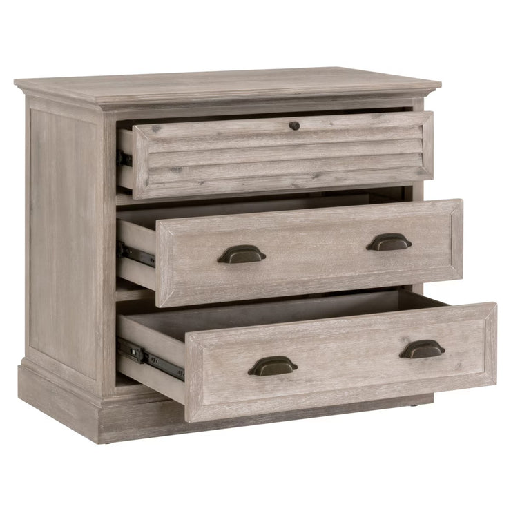 Essentials For Living Eden 3-Drawer Nightstand ~ Natural Gray Acacia