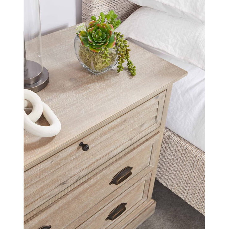 Essentials For Living Eden 3-Drawer Nightstand ~ Natural Gray Acacia