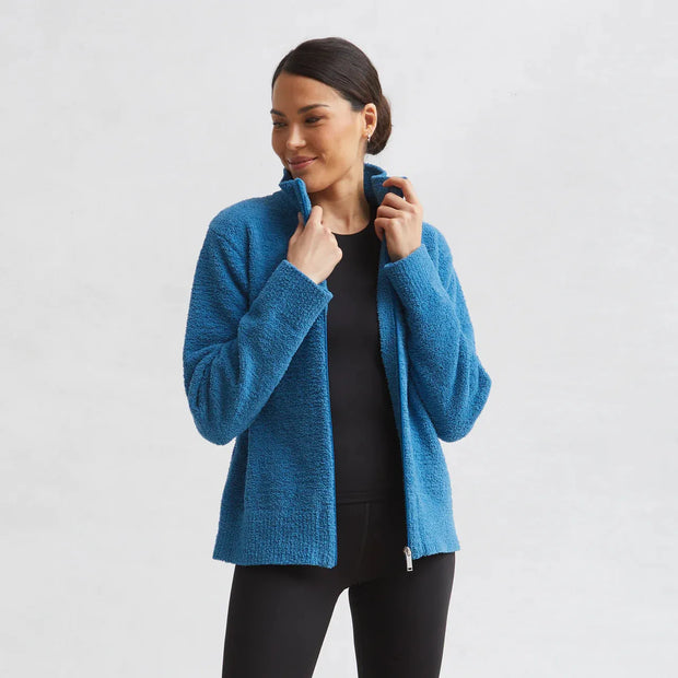 Kashwere Ultra Plush Women’s Azure Full Zip Sweater Jacket