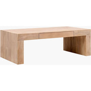 Surya Coburn Modern Brown Laquered Mango Wood Coffee Table