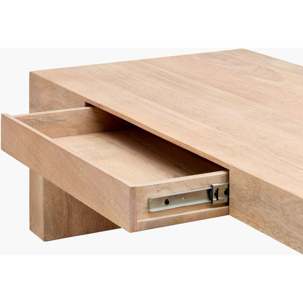 Surya Coburn Modern Brown Laquered Mango Wood Coffee Table