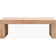 Surya Coburn Modern Brown Laquered Mango Wood Coffee Table