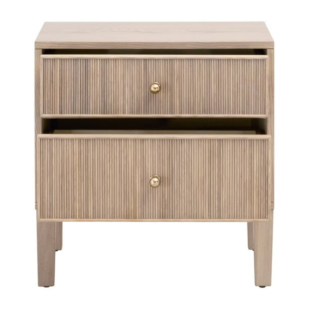 Essentials For Living Highland 2-Drawer Nightstand ~ Natural Oak