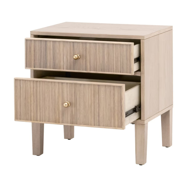Essentials For Living Highland 2-Drawer Nightstand ~ Natural Oak