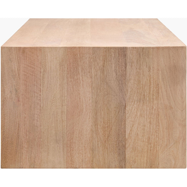 Surya Coburn Modern Brown Laquered Mango Wood Coffee Table