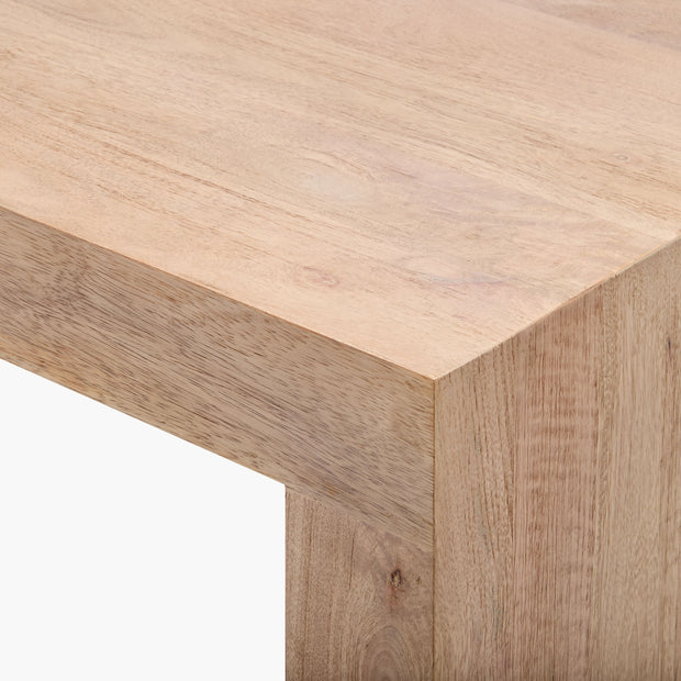 Surya Coburn Modern Brown Laquered Mango Wood Coffee Table