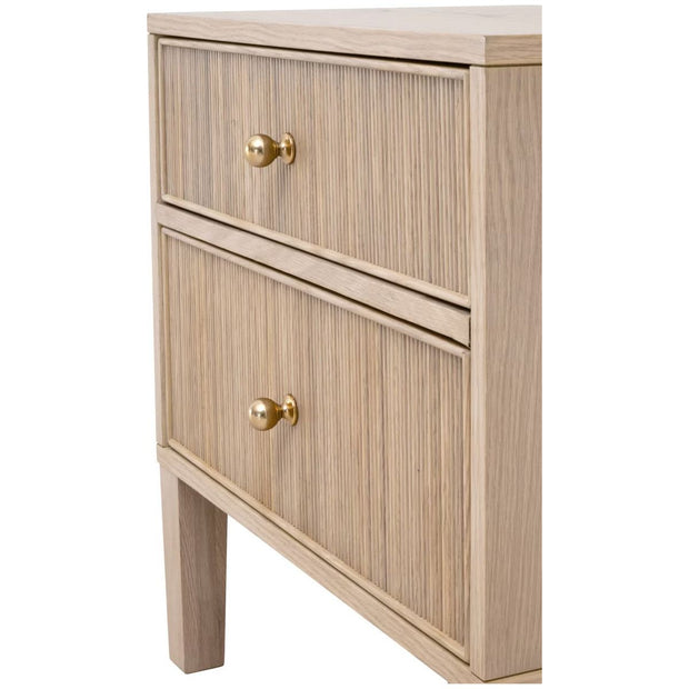 Essentials For Living Highland 2-Drawer Nightstand ~ Natural Oak