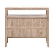 Essentials For Living Highland Open Shelf 2-Drawer Nightstand~ Natural Oak
