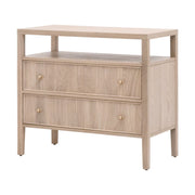 Essentials For Living Highland Open Shelf 2-Drawer Nightstand~ Natural Oak