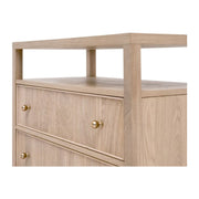 Essentials For Living Highland Open Shelf 2-Drawer Nightstand~ Natural Oak