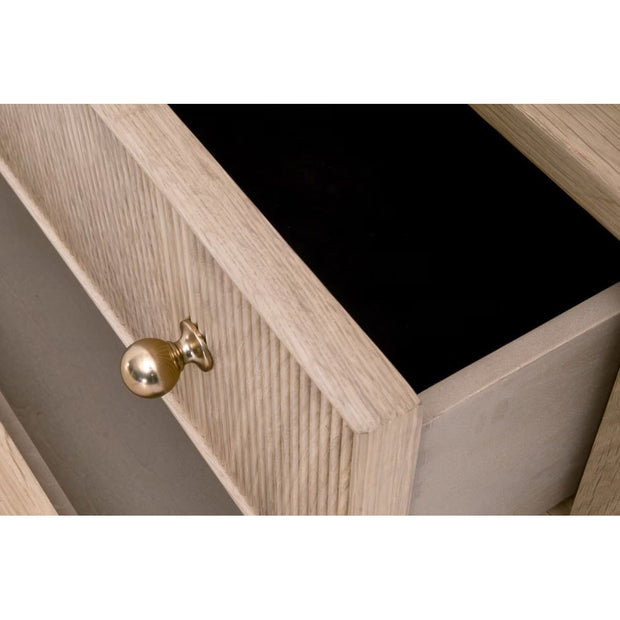 Essentials For Living Highland Open Shelf 2-Drawer Nightstand~ Natural Oak