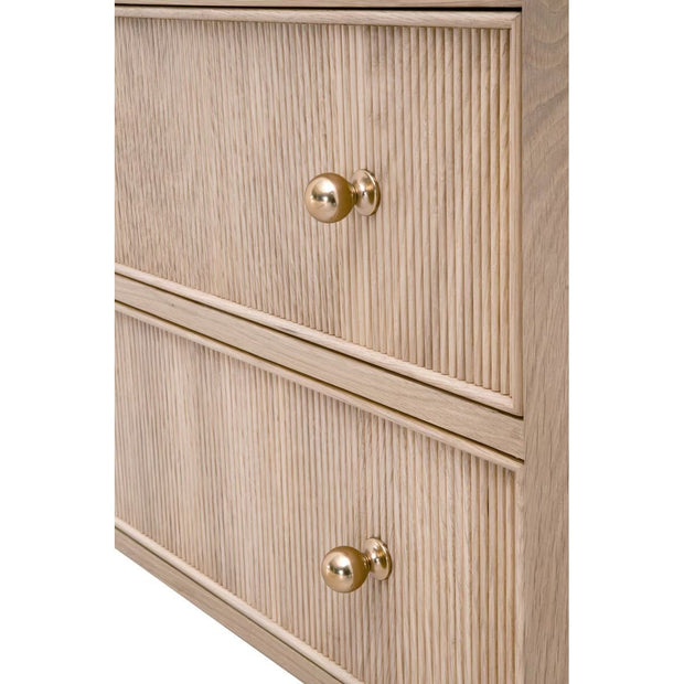 Essentials For Living Highland Open Shelf 2-Drawer Nightstand~ Natural Oak