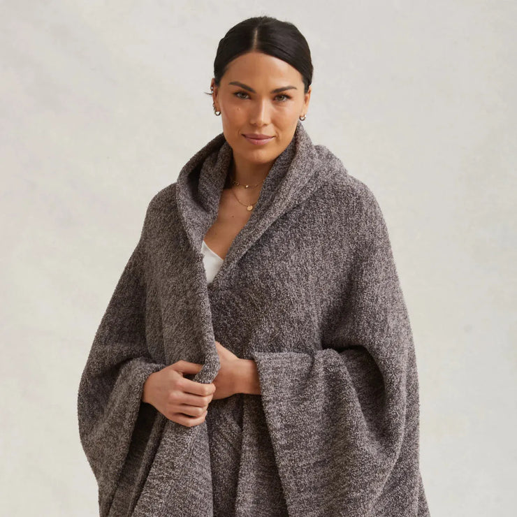 Kashwere Ultra Plush Women’s Silver Fox Pewter Hooded Blanket Poncho