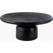Surya Koben Modern Black Sandblasted Mango Wood Coffee Table