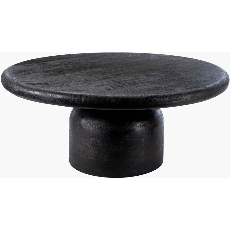 Surya Koben Modern Black Sandblasted Mango Wood Coffee Table