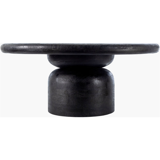 Surya Koben Modern Black Sandblasted Mango Wood Coffee Table