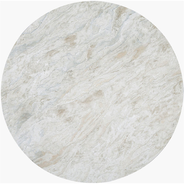Surya Planar Modern White Marble and Stained Oak Coffee Table