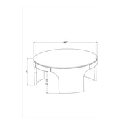 Surya Planar Modern White Marble and Stained Oak Coffee Table