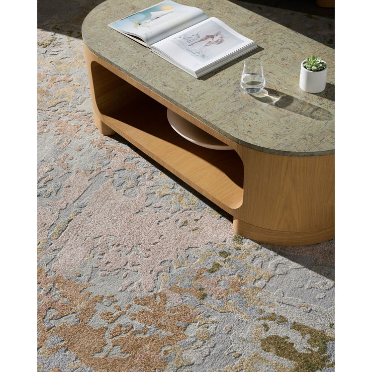 Surya Poros Modern Natural Oak and Cork Coffee Table