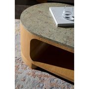 Surya Poros Modern Natural Oak and Cork Coffee Table