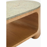 Surya Poros Modern Natural Oak and Cork Coffee Table