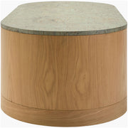 Surya Poros Modern Natural Oak and Cork Coffee Table