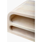 Surya Tana Modern Ivory Washed Mango Wood Coffee Table