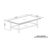 Surya Pryce Modern Natural Oak Wood Coffee Table