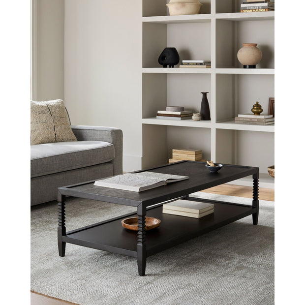 Surya Vansaar Modern Black Oak Coffee Table