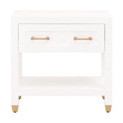 Essentials For Living Stella 1-Drawer Nightstand ~ Matte White