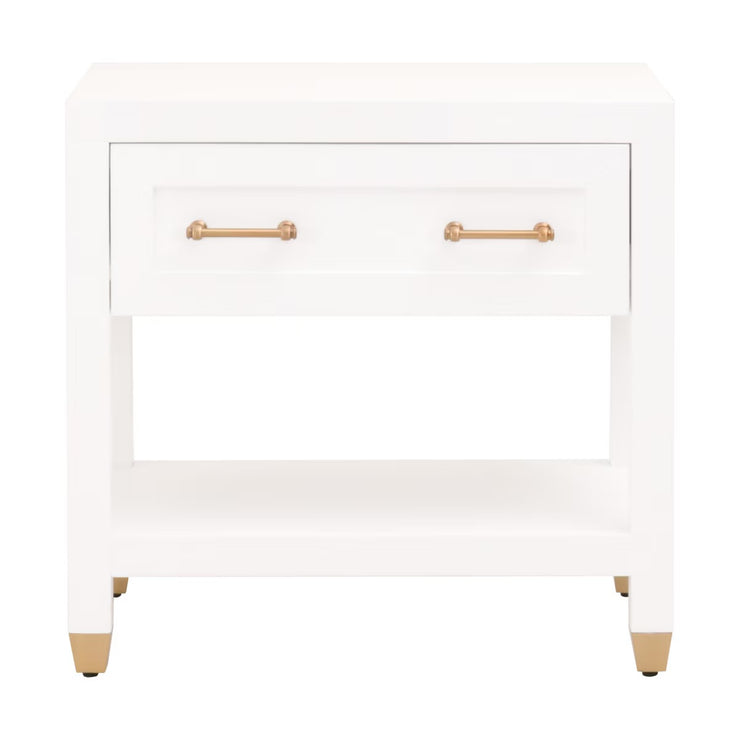 Essentials For Living Stella 1-Drawer Nightstand ~ Matte White