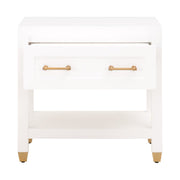 Essentials For Living Stella 1-Drawer Nightstand ~ Matte White