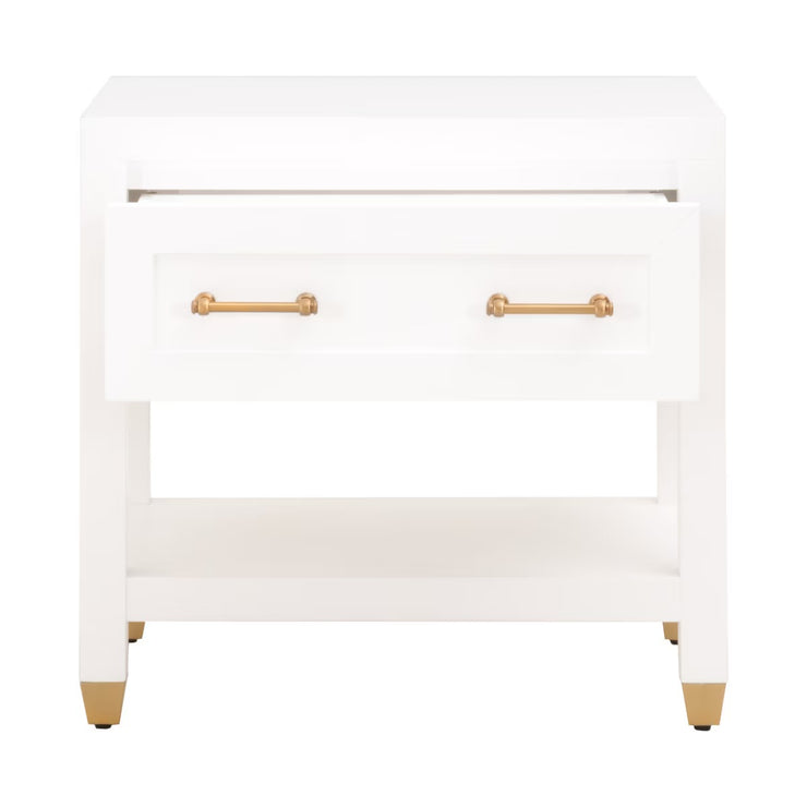 Essentials For Living Stella 1-Drawer Nightstand ~ Matte White