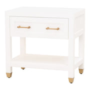 Essentials For Living Stella 1-Drawer Nightstand ~ Matte White