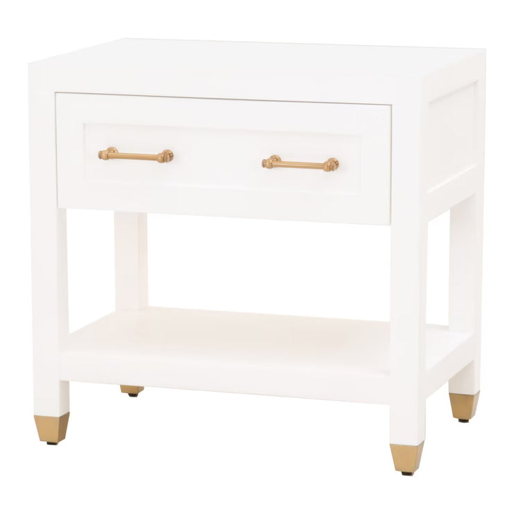 Essentials For Living Stella 1-Drawer Nightstand ~ Matte White