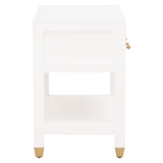 Essentials For Living Stella 1-Drawer Nightstand ~ Matte White