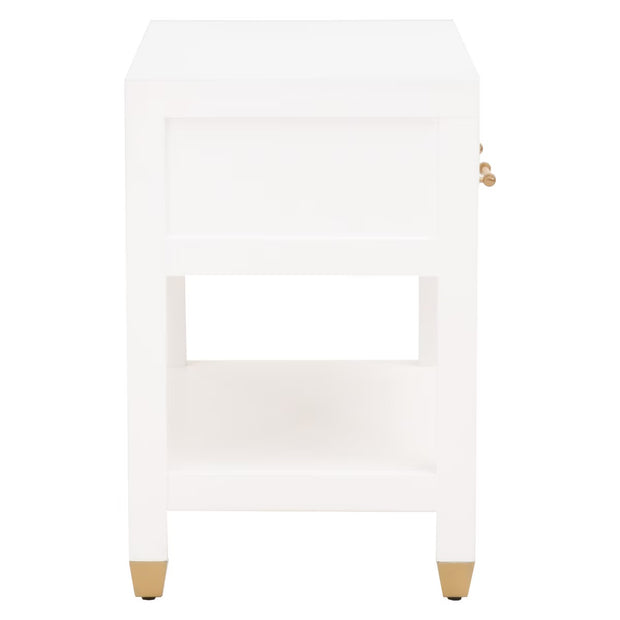 Essentials For Living Stella 1-Drawer Nightstand ~ Matte White