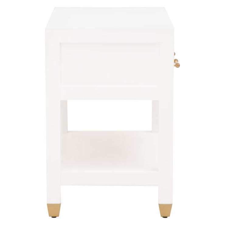 Essentials For Living Stella 1-Drawer Nightstand ~ Matte White