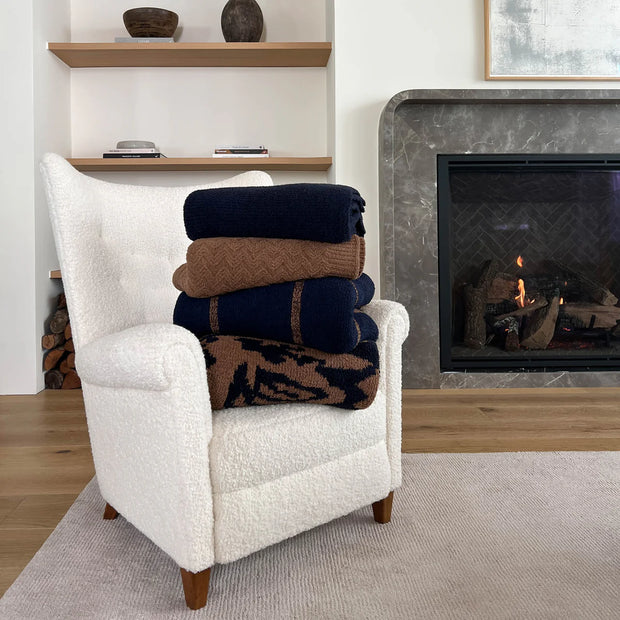 Kashwere Ultra Plush Navy Signature Solid Throw Blanket