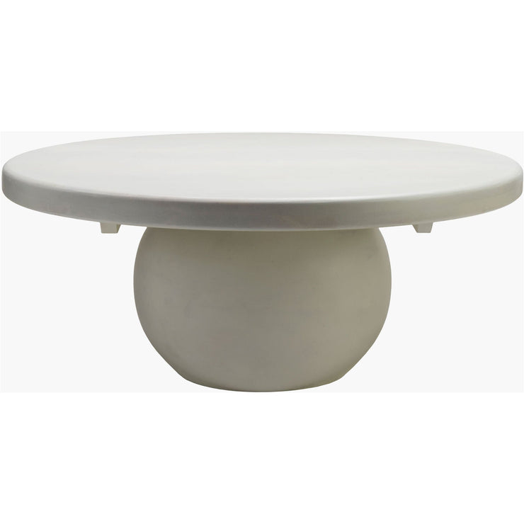 Surya Gant Modern White Mango Wood Round Coffee Table