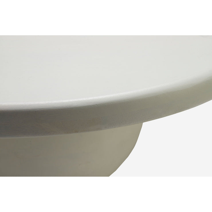 Surya Gant Modern White Mango Wood Round Coffee Table