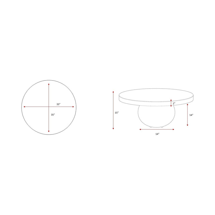 Surya Gant Modern White Mango Wood Round Coffee Table