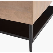 Surya Timo Modern Mango Wood and Iron Coffee Table