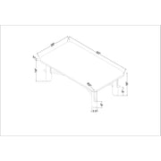 Surya Valdo Modern Natural Oak and Brass Coffee Table