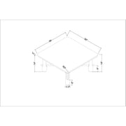 Surya Valdo Modern Natural Oak and Brass Square Coffee Table